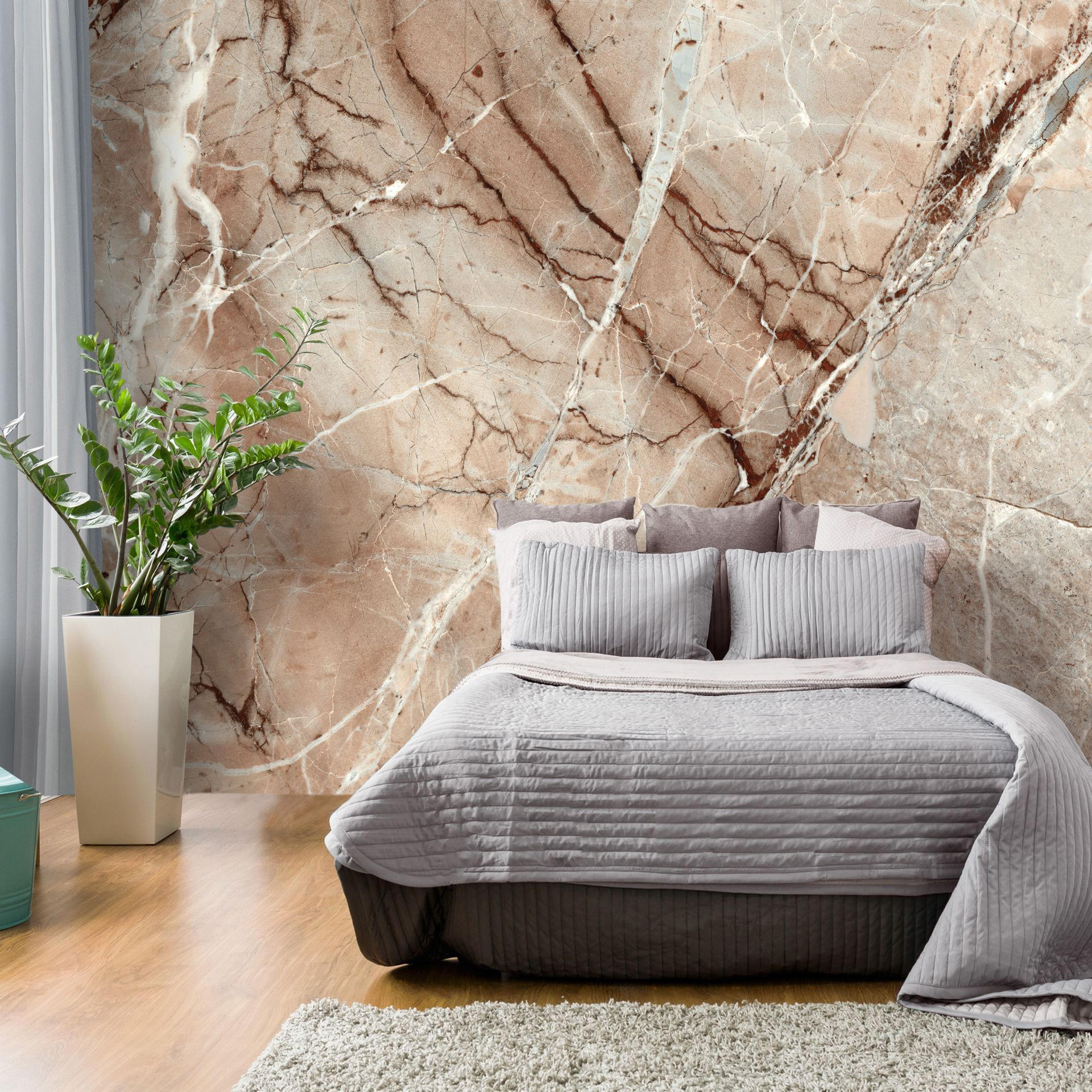VLIESTAPETE Braun 200/140 cm - Braun, Textil (200/1cm) - KUNSTLOFT