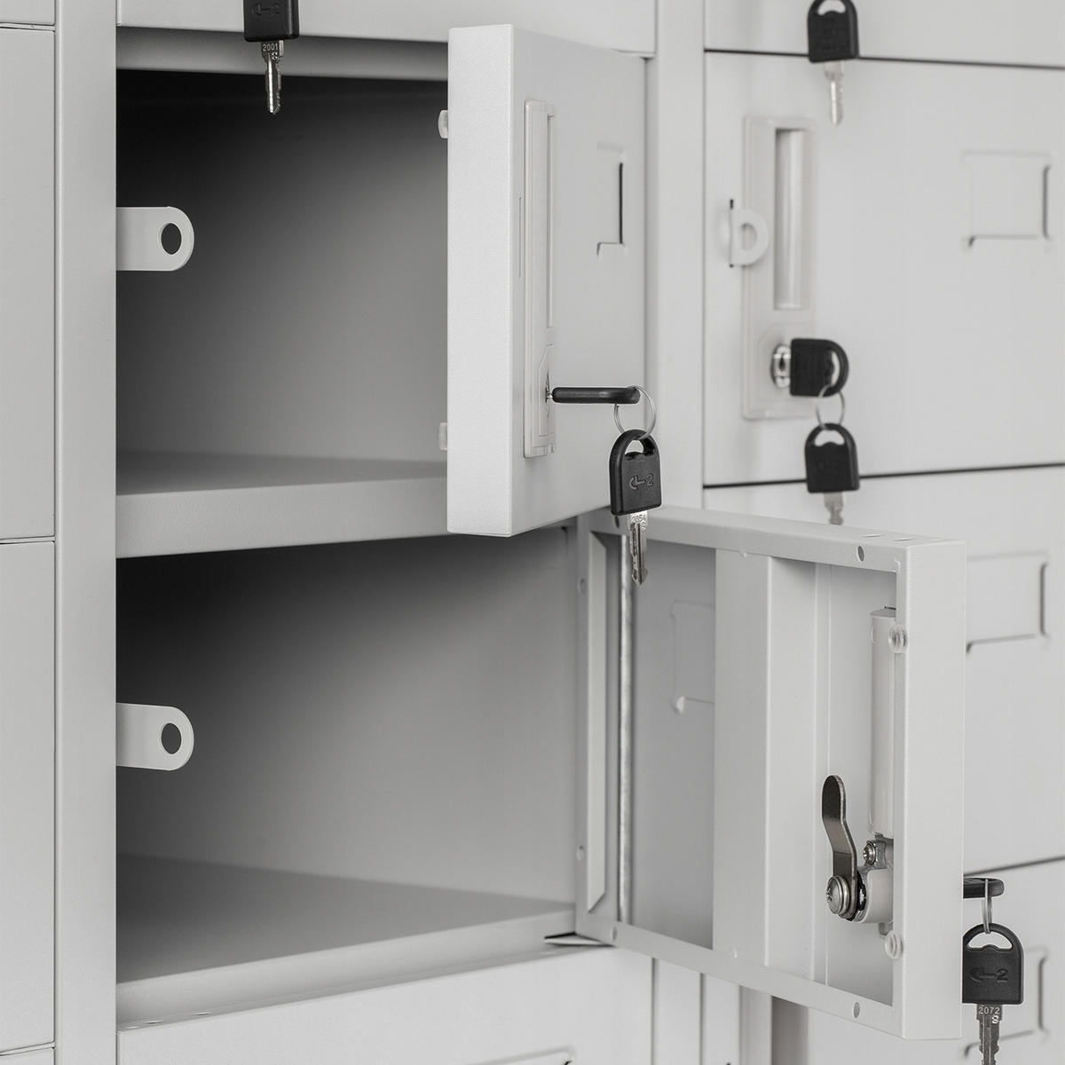 FÄCHERSCHRANK OLIVER - Grau, Metall (90/185/45cm) - Jan Nowak