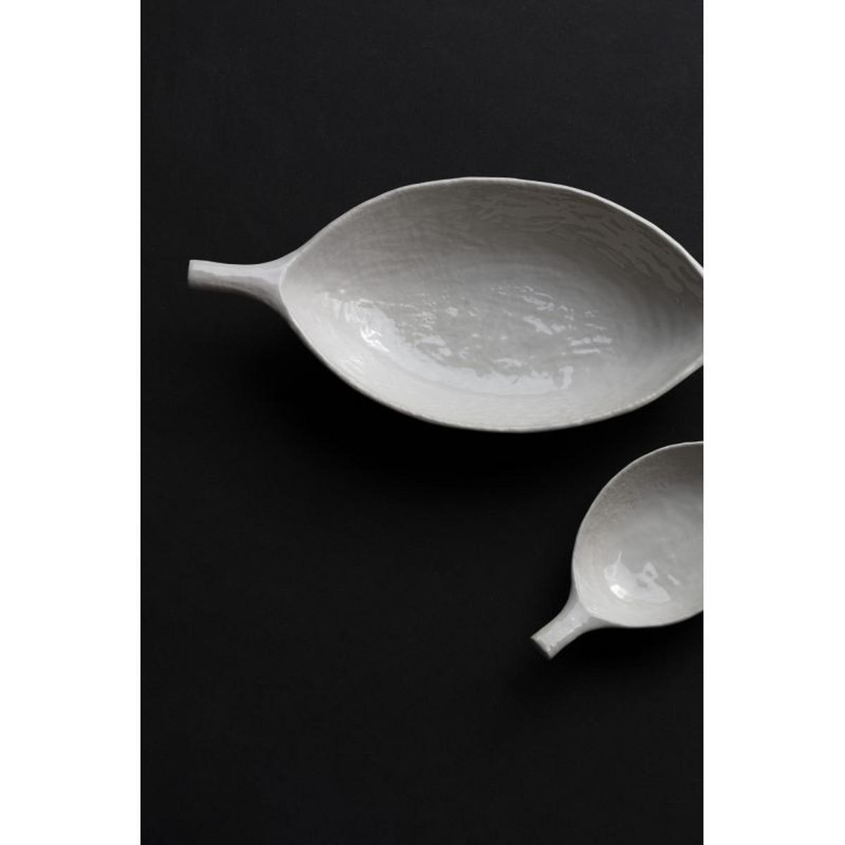 SERVIERSCHALE YLI 33 CM Alabaster Weiss - Weiß, Keramik (20/6/33cm) - Revol Porcelaine France