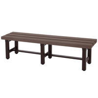 GARTENBANK Alu 40x150x34cm Braun - Braun, Kunststoff (150/40/34cm) - PROREGAL