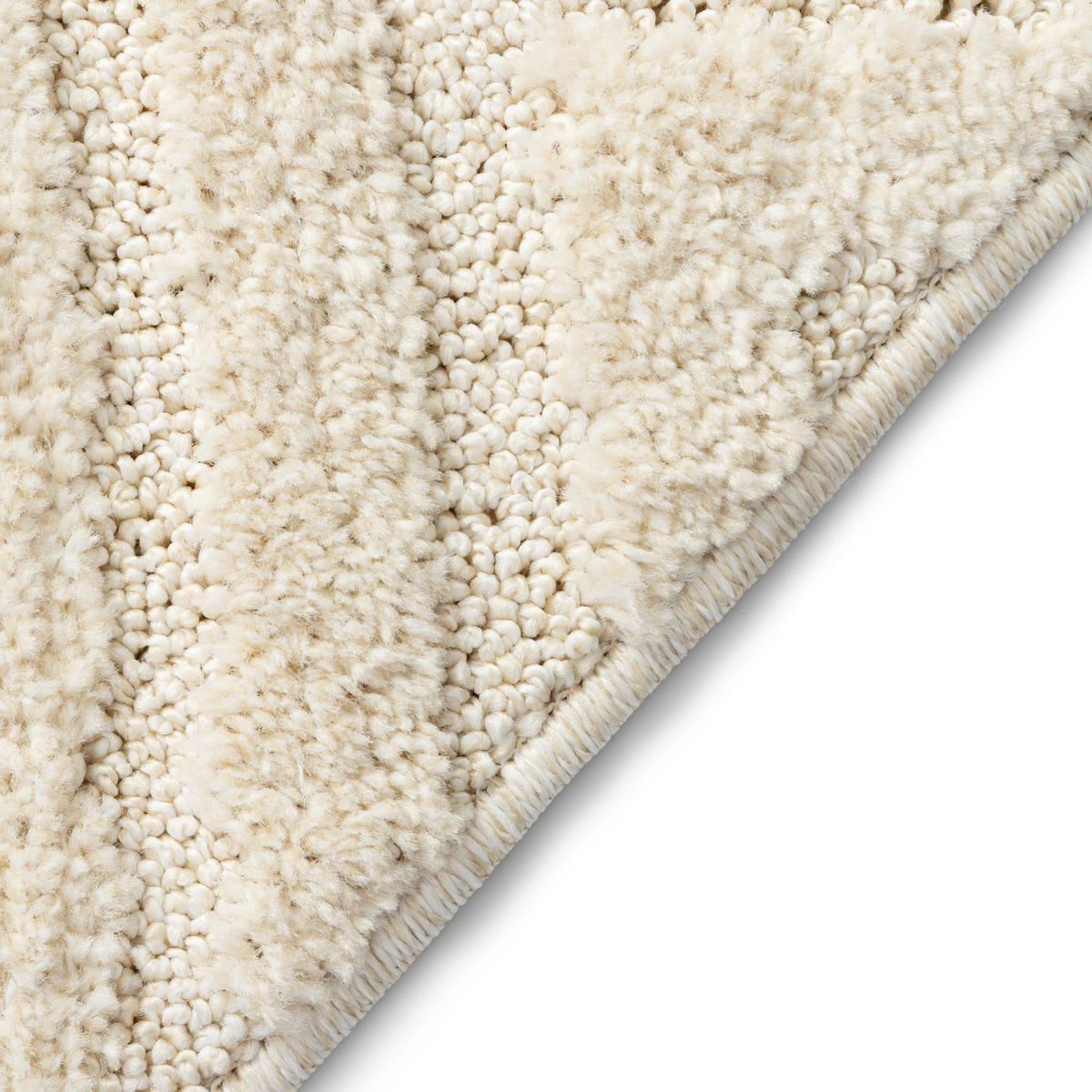 KURZFLORTEPPICH LINEA creme Bogenmuster 3D-Struktur 200/300 cm - Creme, Textil (200/300cm) - Tapiso