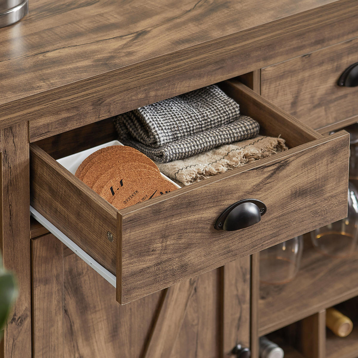KÜCHENINSEL Vintage Braun - Braun, Holzwerkstoff (110/95/55cm) - SoBuy
