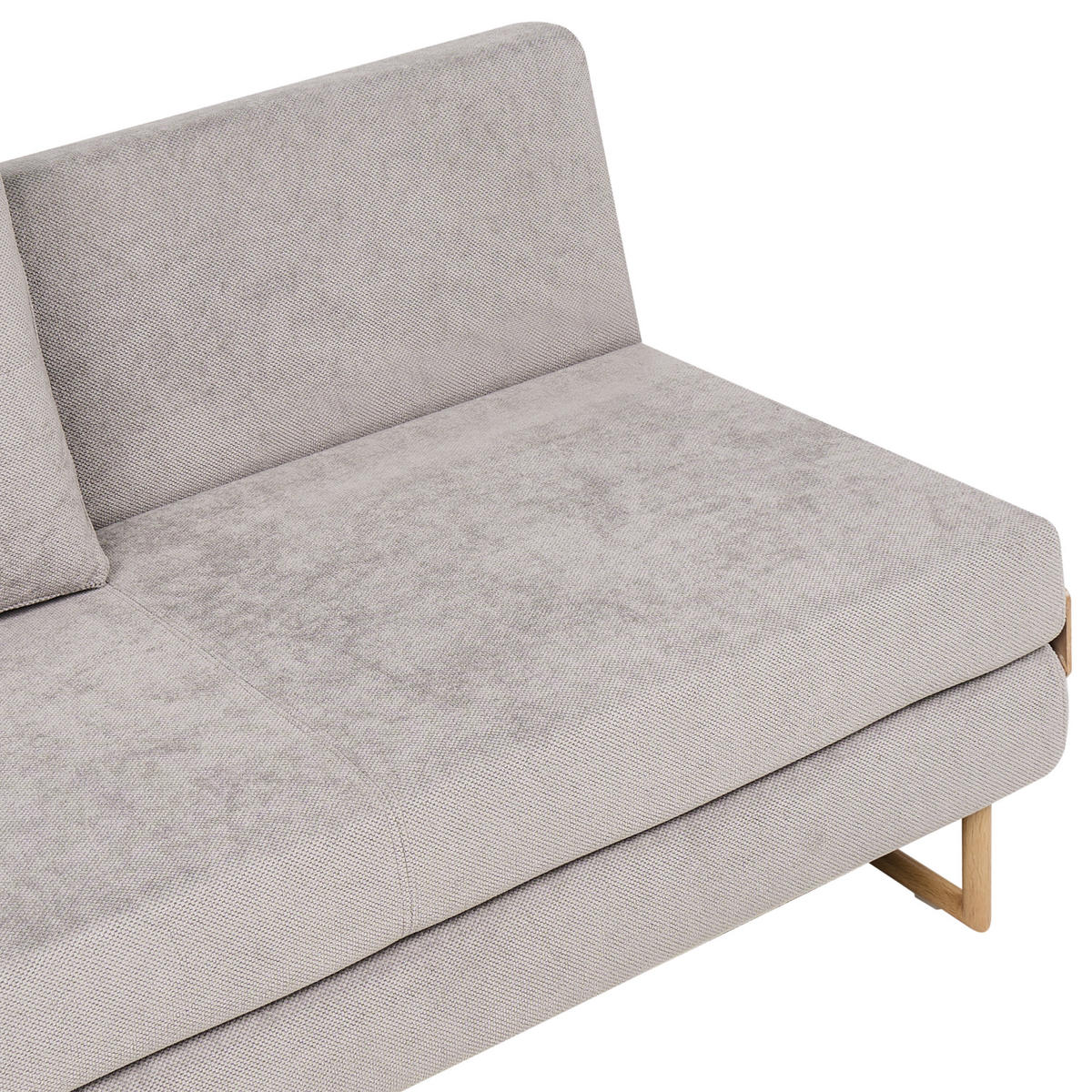 SCHLAFSOFA 3-Sitzer Stoff Grau Jerslev - Hellbraun/Dunkelgrau, Textil (150/87/84cm) - Beliani