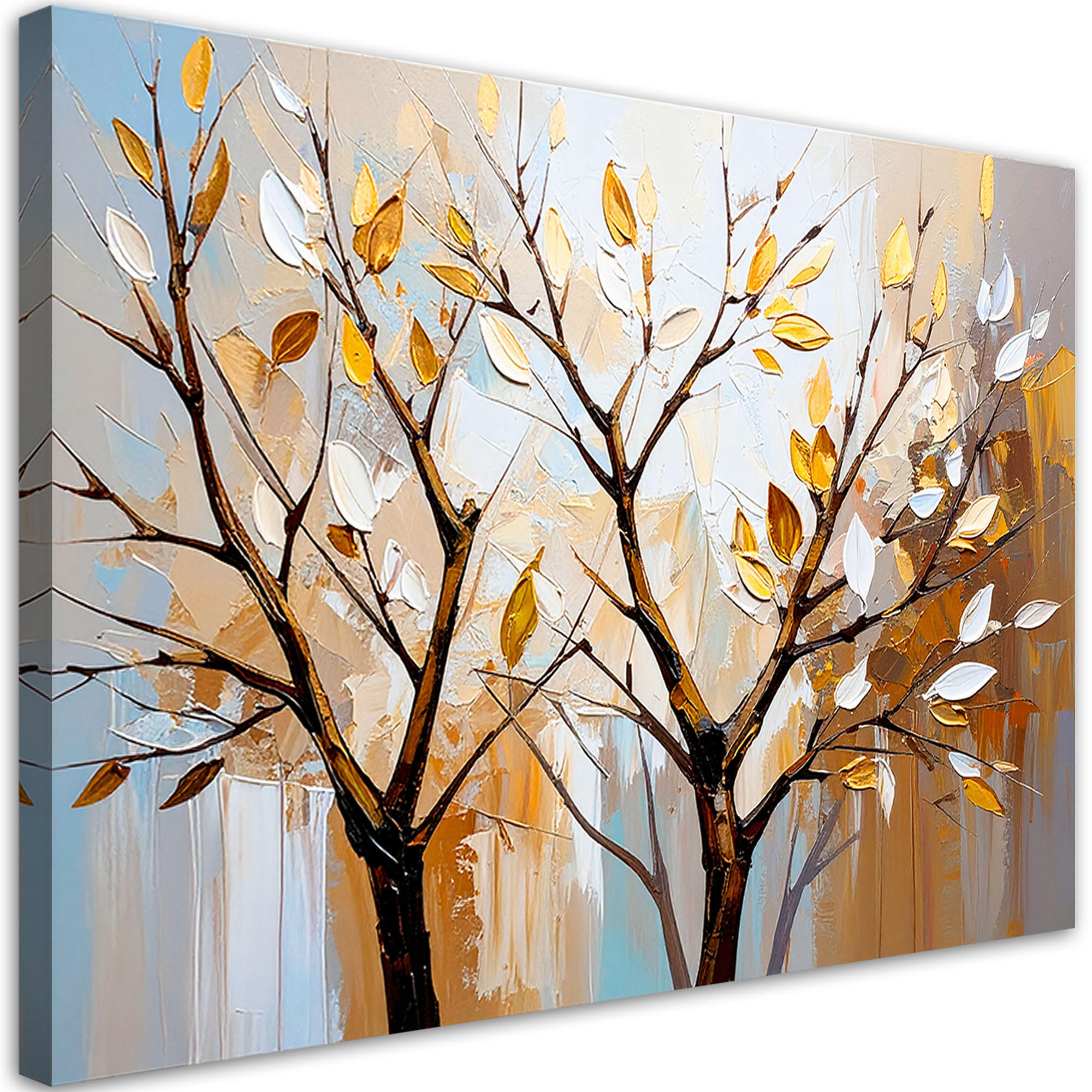 Feeby Leinwandbild Beige 120x80 cm