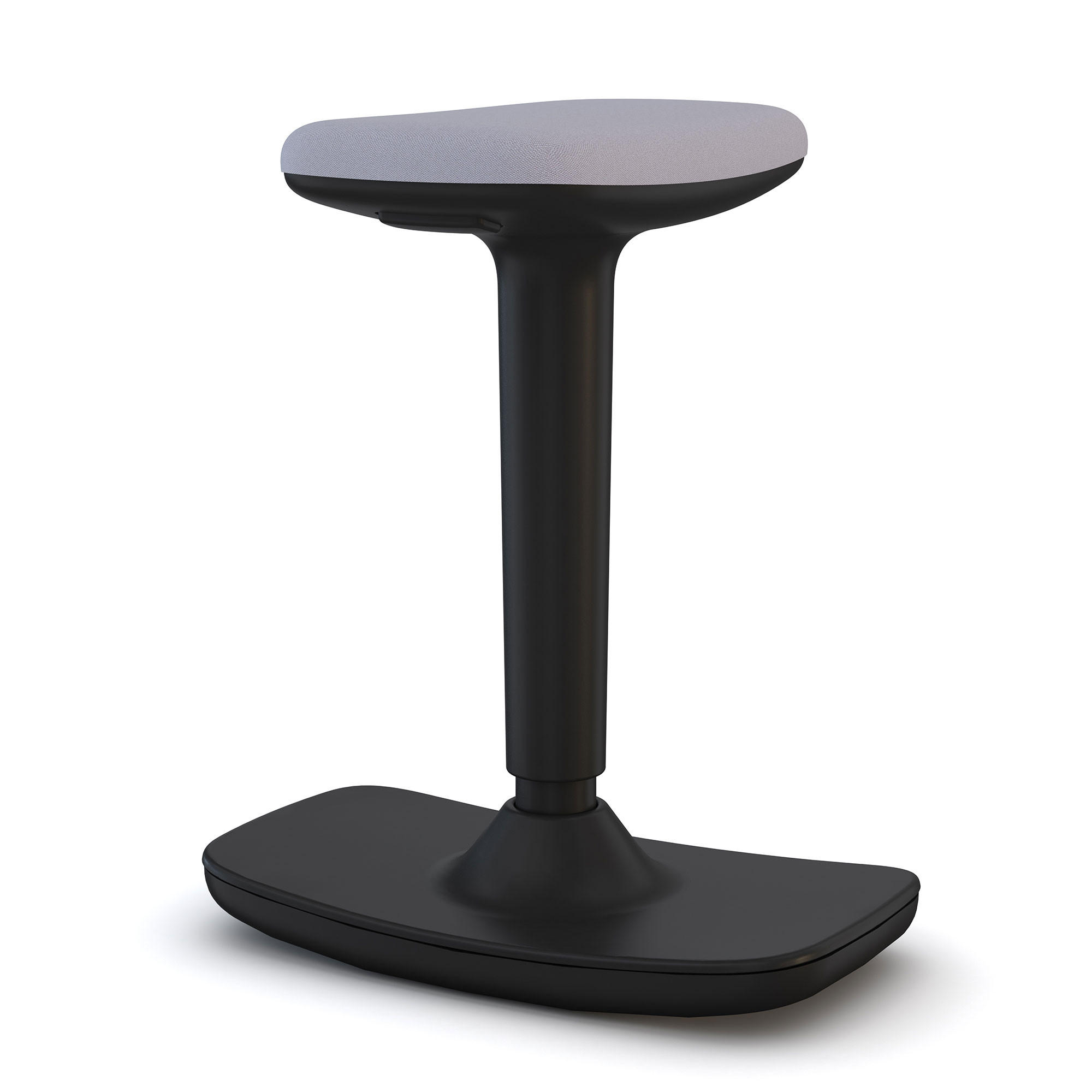 SITZ- / Stehhocker Steh-Sitzhocker Bari /53-76cm Schwarz - Schwarz, Kunststoff (43.5/53/24cm) - ASSMANN