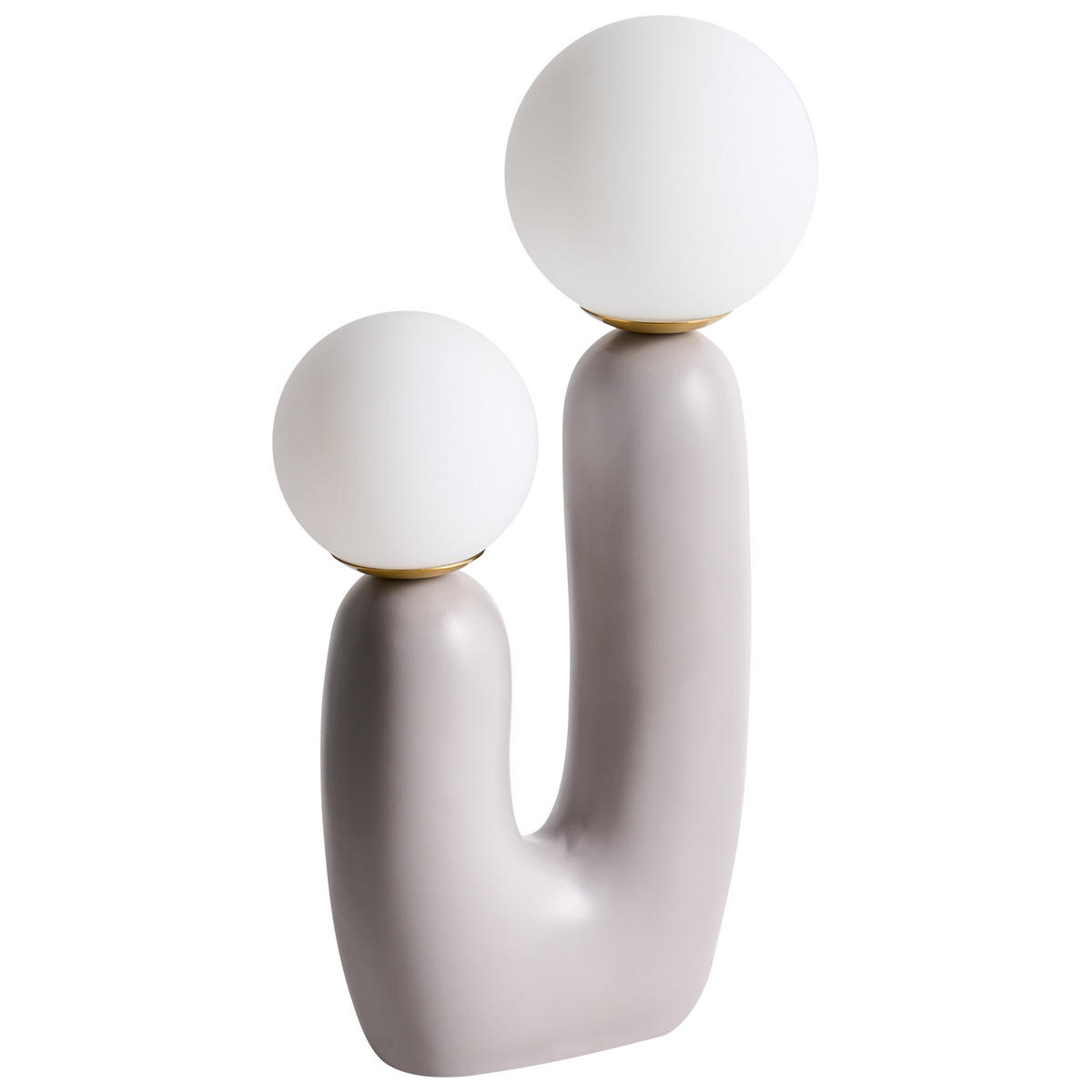 TISCHLAMPE Grau Tulun - Weiß/Grau, Kunststoff (16/16/40cm) - Beliani