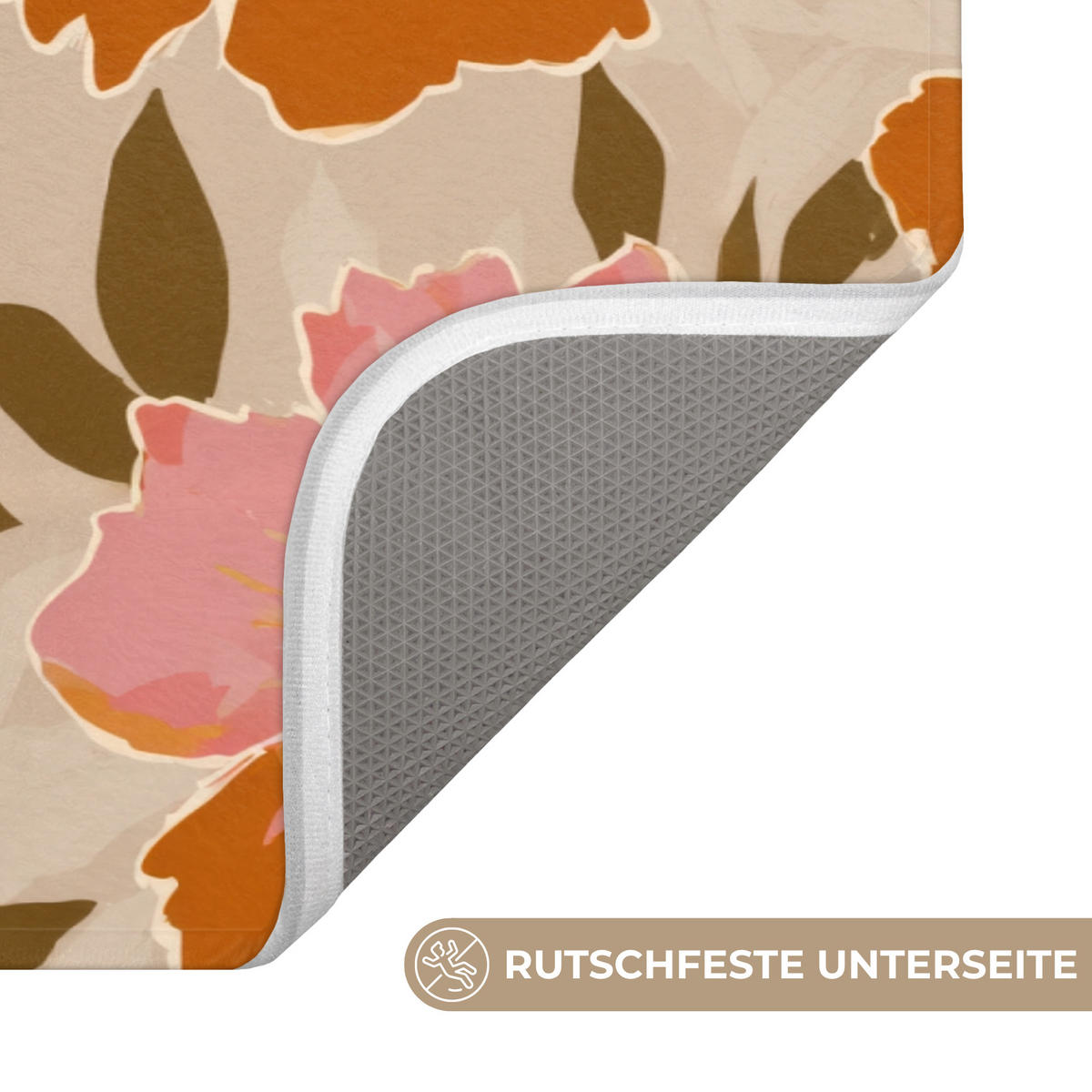 KÚPEĽŇOVÁ PREDLOŽKA Kvety - Motív - Retro 90x60 cm - viacfarebná, textil/plast (90/60cm) - OnlyWow