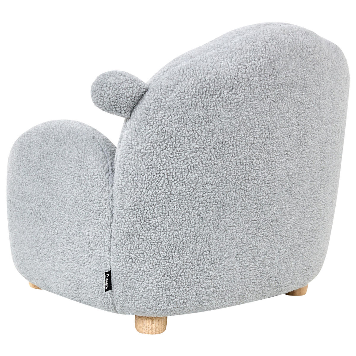 KINDERSESSEL Grau Ula - Braun/Grau, Textil (54/55/55cm) - Beliani