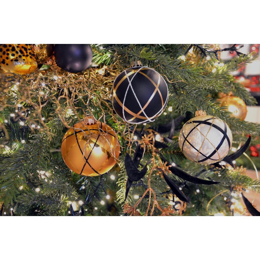 Thumbnail - Krebs Glas Lauscha Christbaumkugeln, Gold, Glas, 8x8x8 cm, Dekoration, Weihnachtsdekoration, Weihnachtsbaumschmuck, Weih...