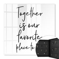 SCHLÜSSELBOX Schwarz 30x30 cm- Türöffnung nach rechts - Gemeinsam ist unser Lieblingsplatz. - Multicolor, Metall (30/30/5cm) - TULUP
