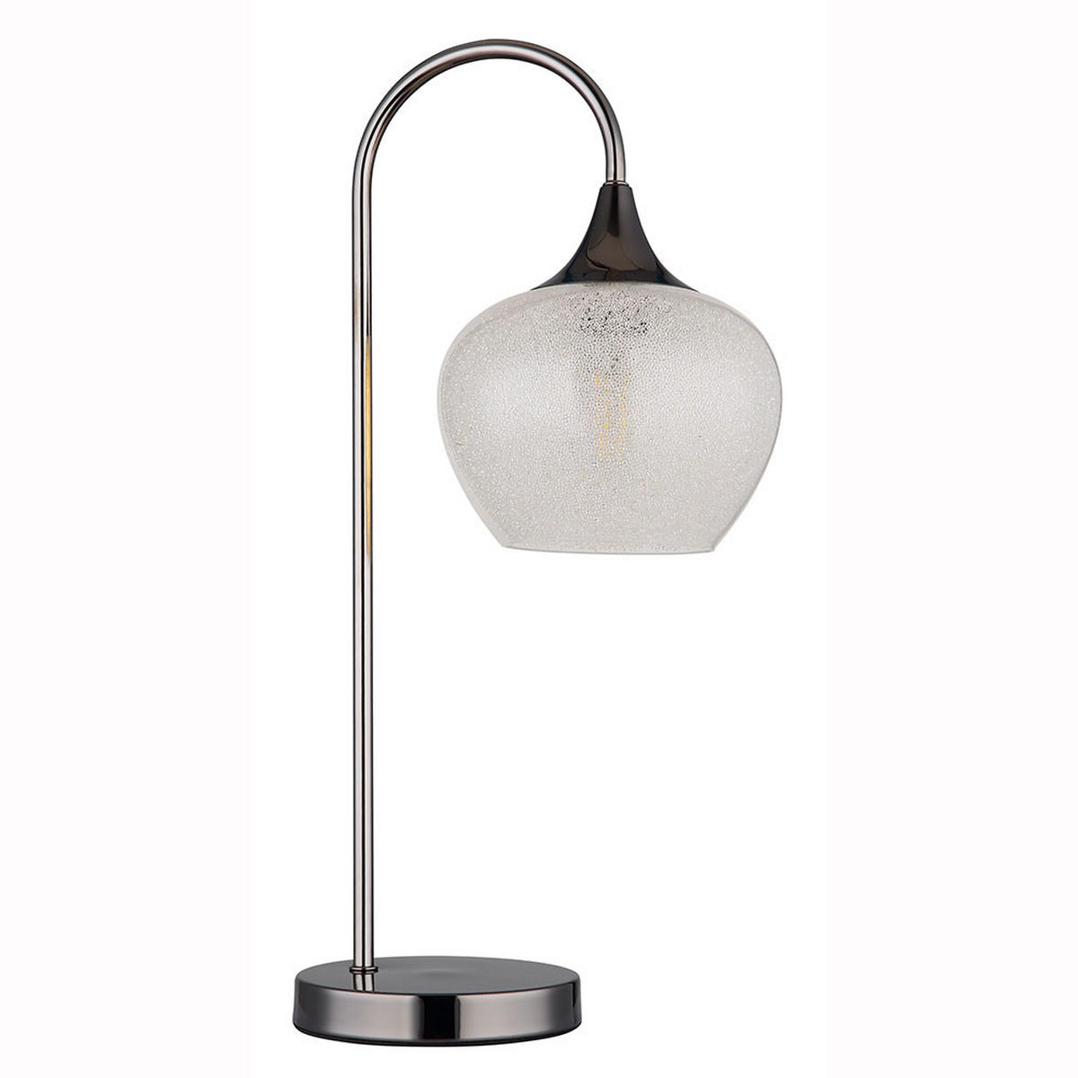 LED TISCHLEUCHTE Metall Glas Silber - Silberfarben, Glas (27.5/16/54cm) - Globo Lighting