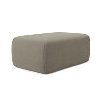 POUF Strukturstoff Stoff Beige - Beige/Schwarz, Kunststoff/Textil (102/40/62cm) - Makamii