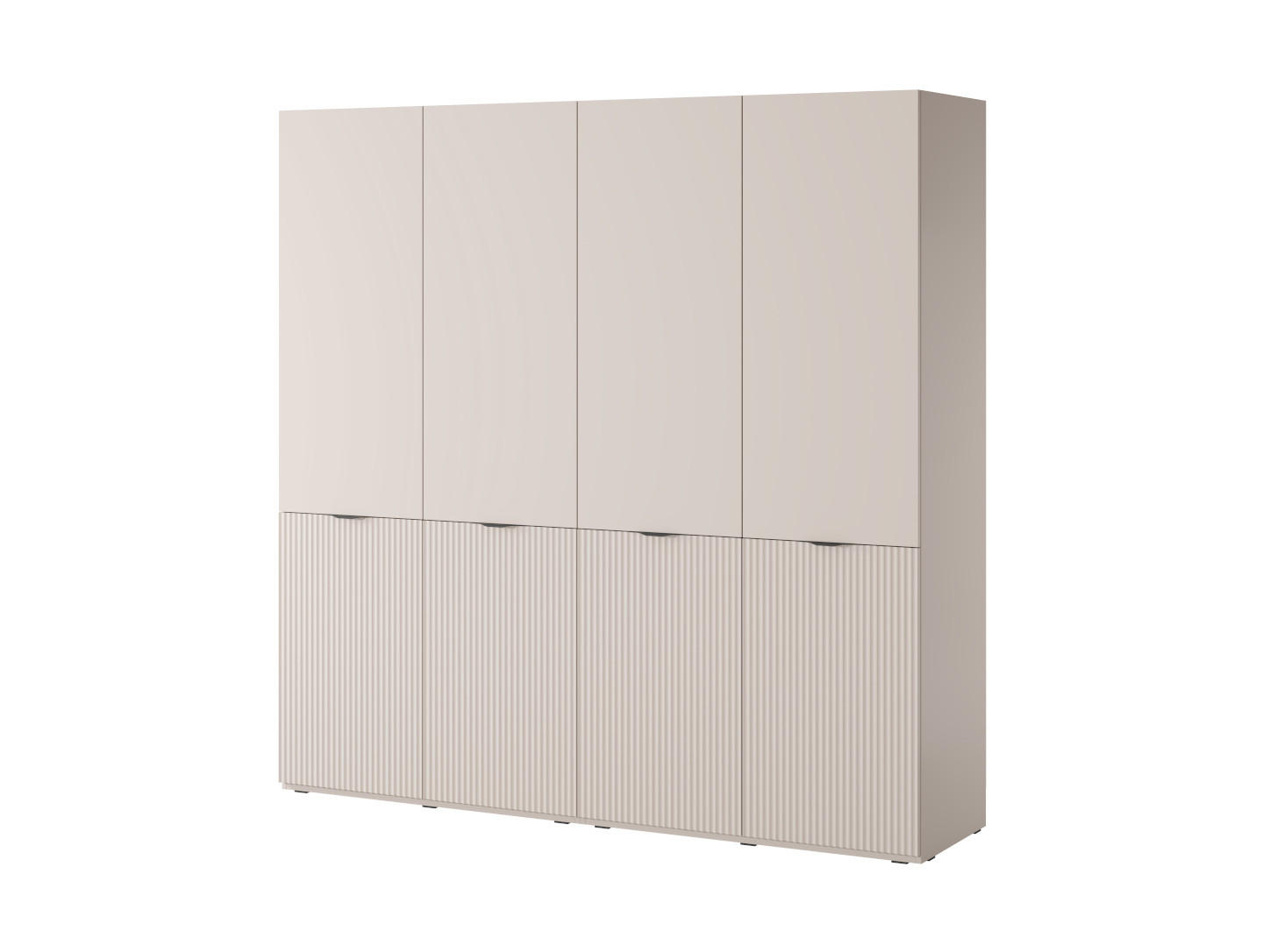 DREHTÜRENSCHRANK ATELIO 202/200/51 cm Modern Kleiderschrank 4-türig Kaschmir - Kaschmir, Holzwerkstoff (202/200/51cm) - MASSENO