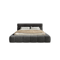 POLSTERBETT Nuuk 200x200 cm, Graphit - Graphitfarben, Textil (200/200cm) - Fedve
