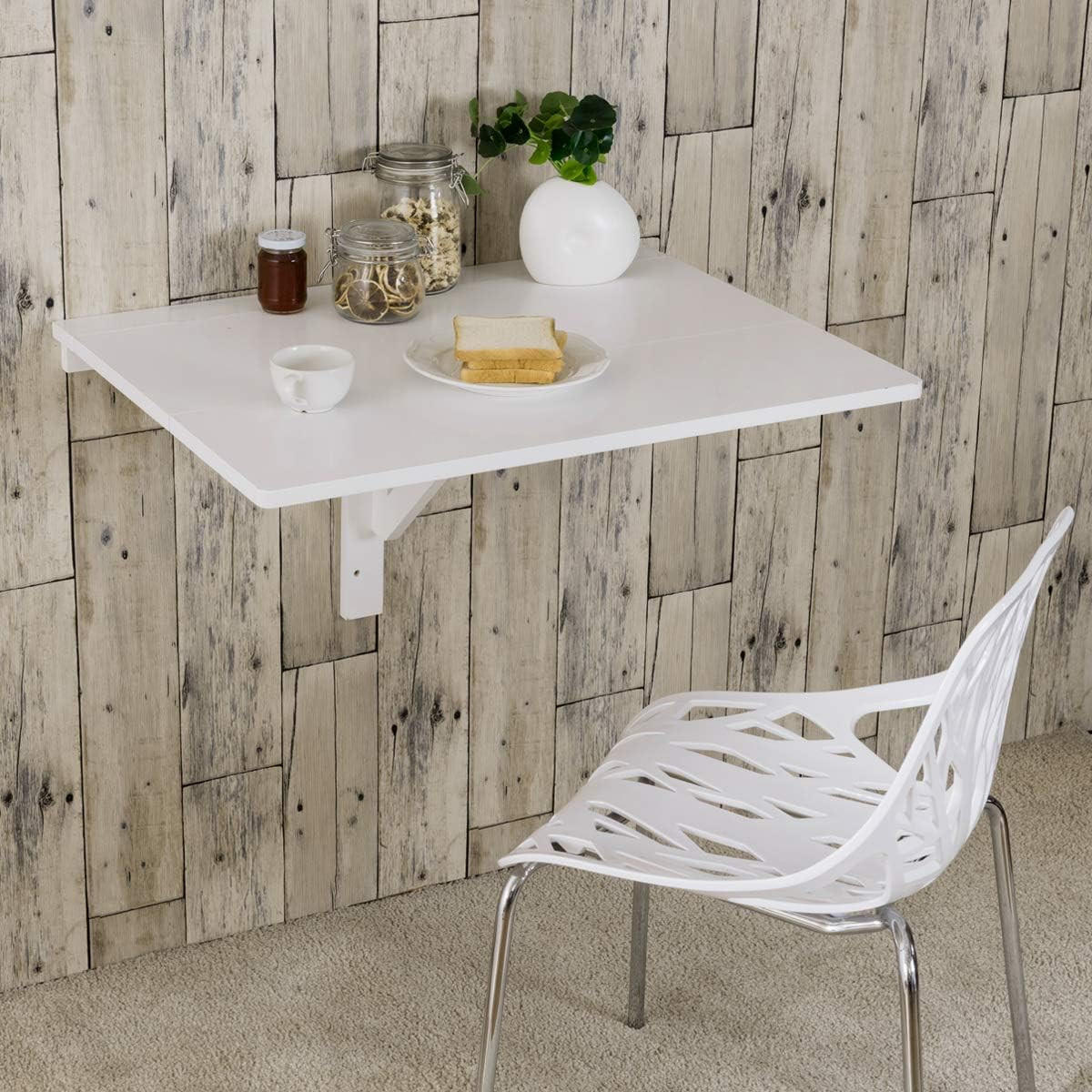 DATORBORD Vitt - Vit, Träbaserade material (60/80/45cm) - COSTWAY