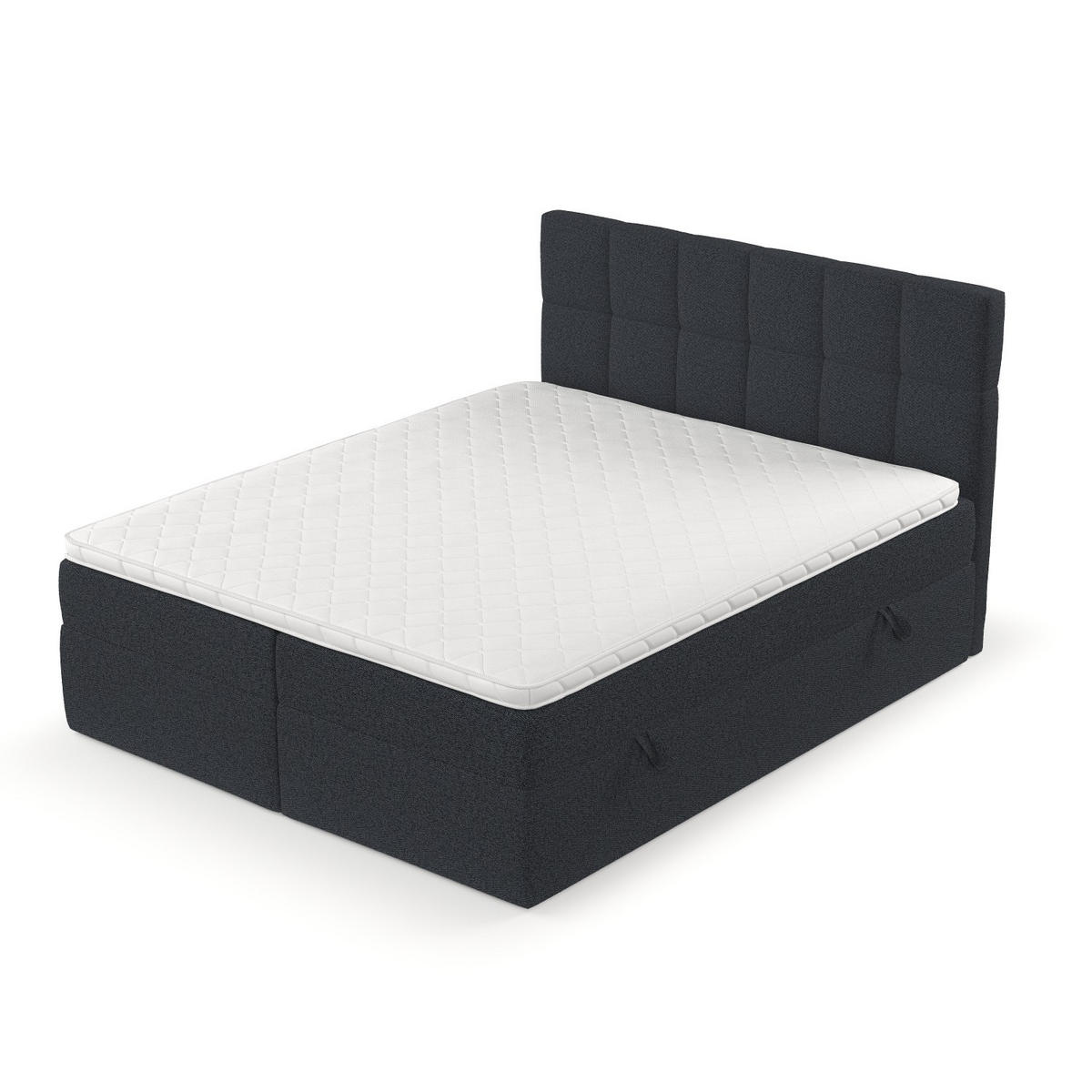 POSTEL BOXSPRING VARENO 200/200 Antracitová - černá/antracitová, kov/dřevo (200/200cm) - AltaBeds