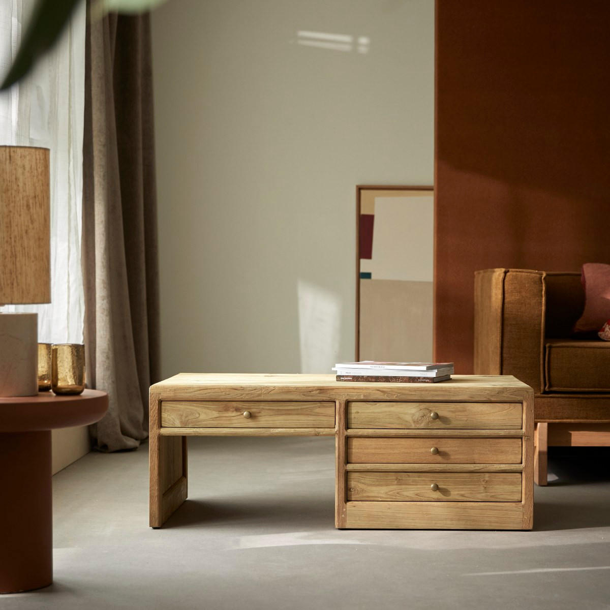 COUCHTISCH Issa Natur aus Teak - Naturfarben, Holz (60/100/37cm) - Tikamoon