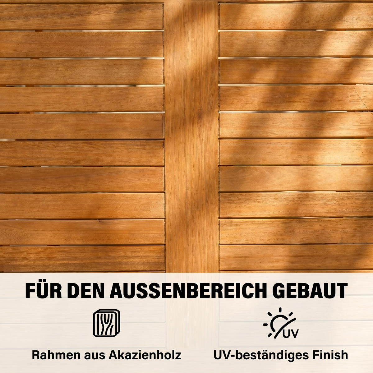 GARTENMÖBEL Set 5-teilig,Akazienholz klappbar Tisch+4 Klappstühle - Beige, Holz - Vallsero