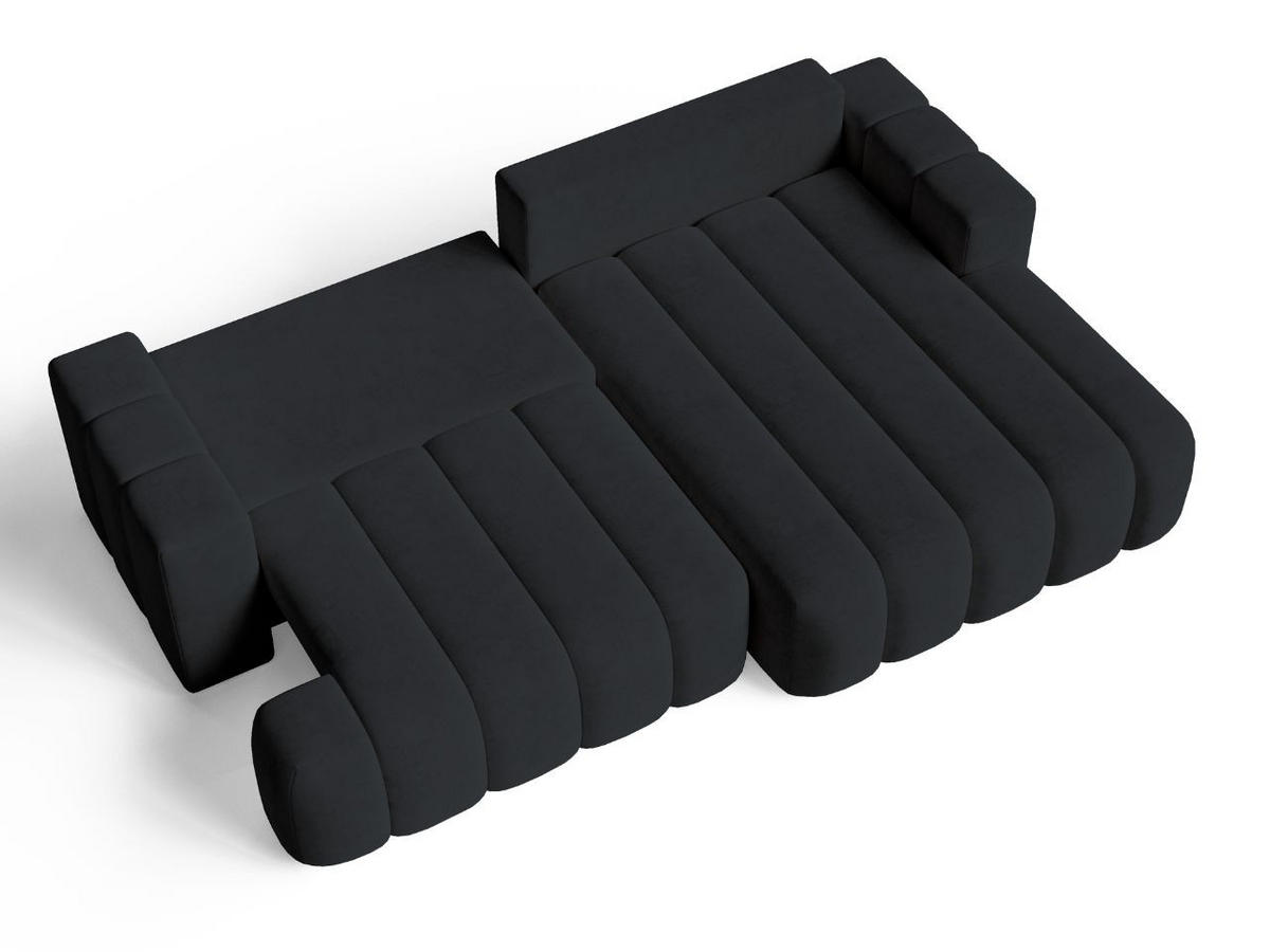 ECKSOFA Caleo Schwarz Rechts - Schwarz, Holz/Textil (270/170cm) - Graingold