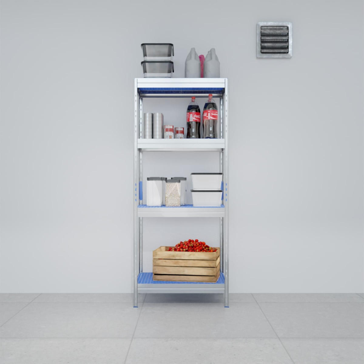 Thumbnail - AR Shelving Lebensmittelregal, Zink, Metall, 75x180x50 cm, Freizeit, Heimwerken, Werkstatt