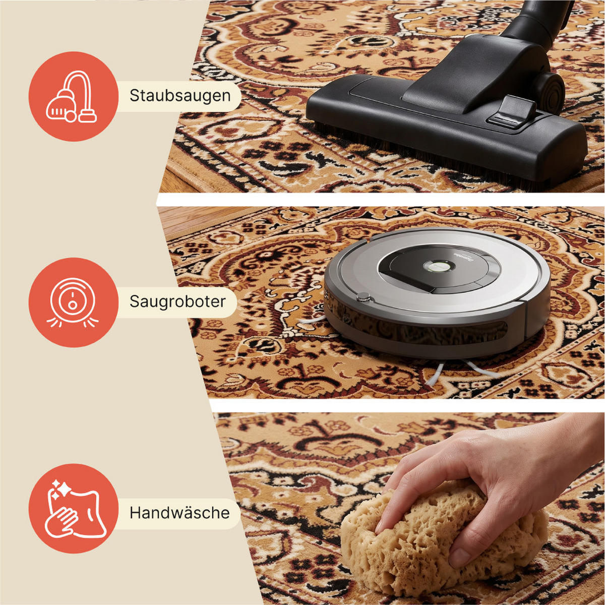 TEPPICH ATLAS Beige 200/200 cm - Beige, Textil (200/200cm) - Tapiso