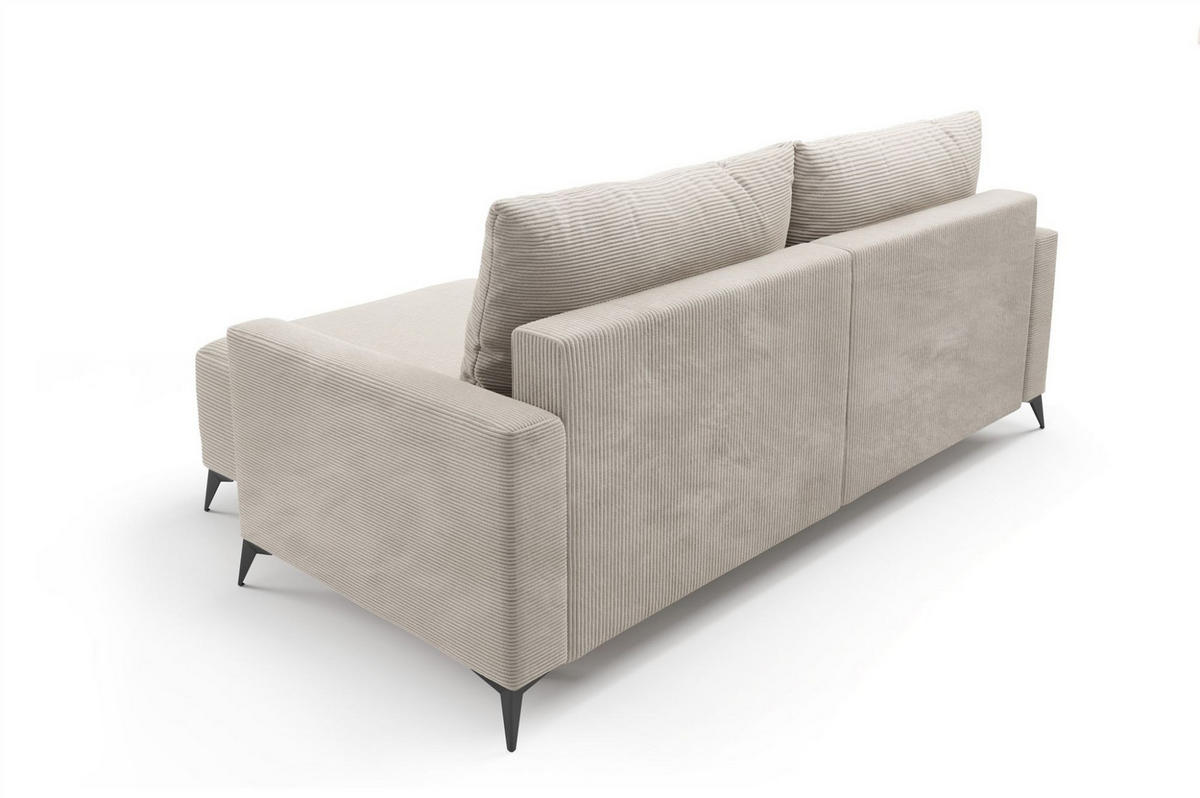 ECKSOFA Silves Mit Schlaffunktion - Beige, Holzwerkstoff/Textil (239/148cm) - Fun Möbel