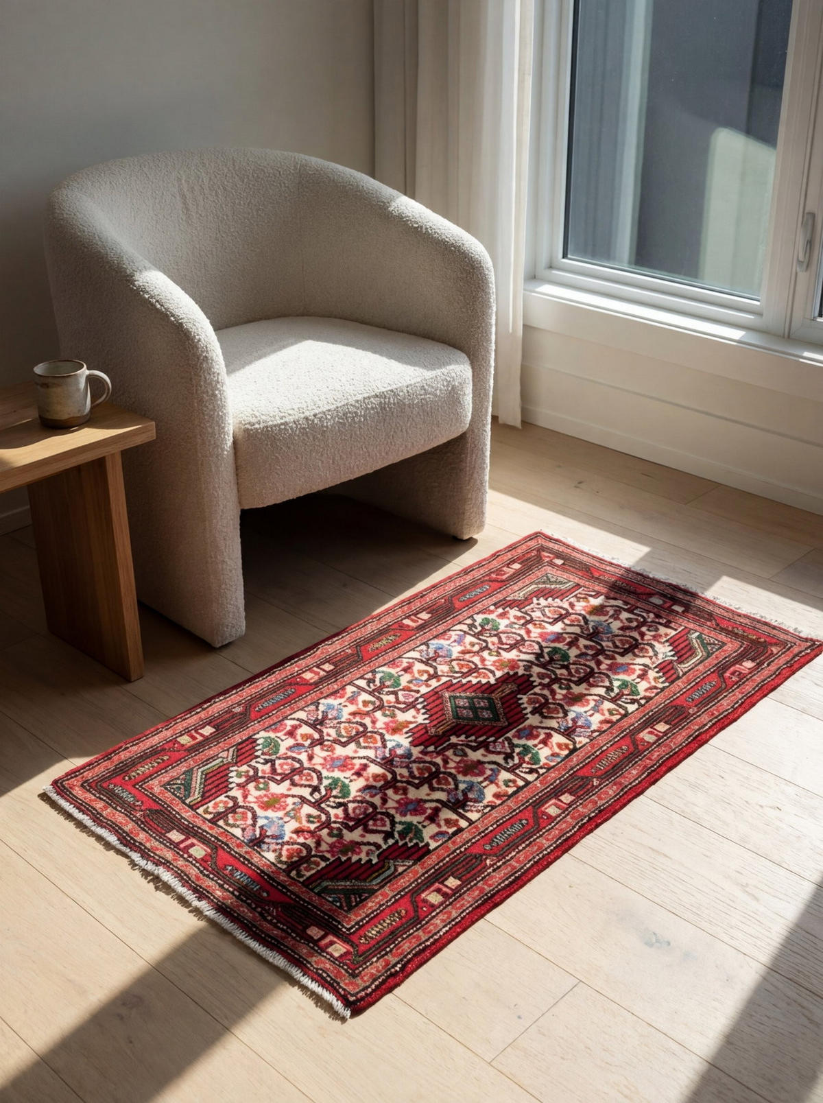TEPPICH Assadabad Mehrfarbig 97/59 cm Schurwolle - Multicolor, Textil (59/97cm) - Looma