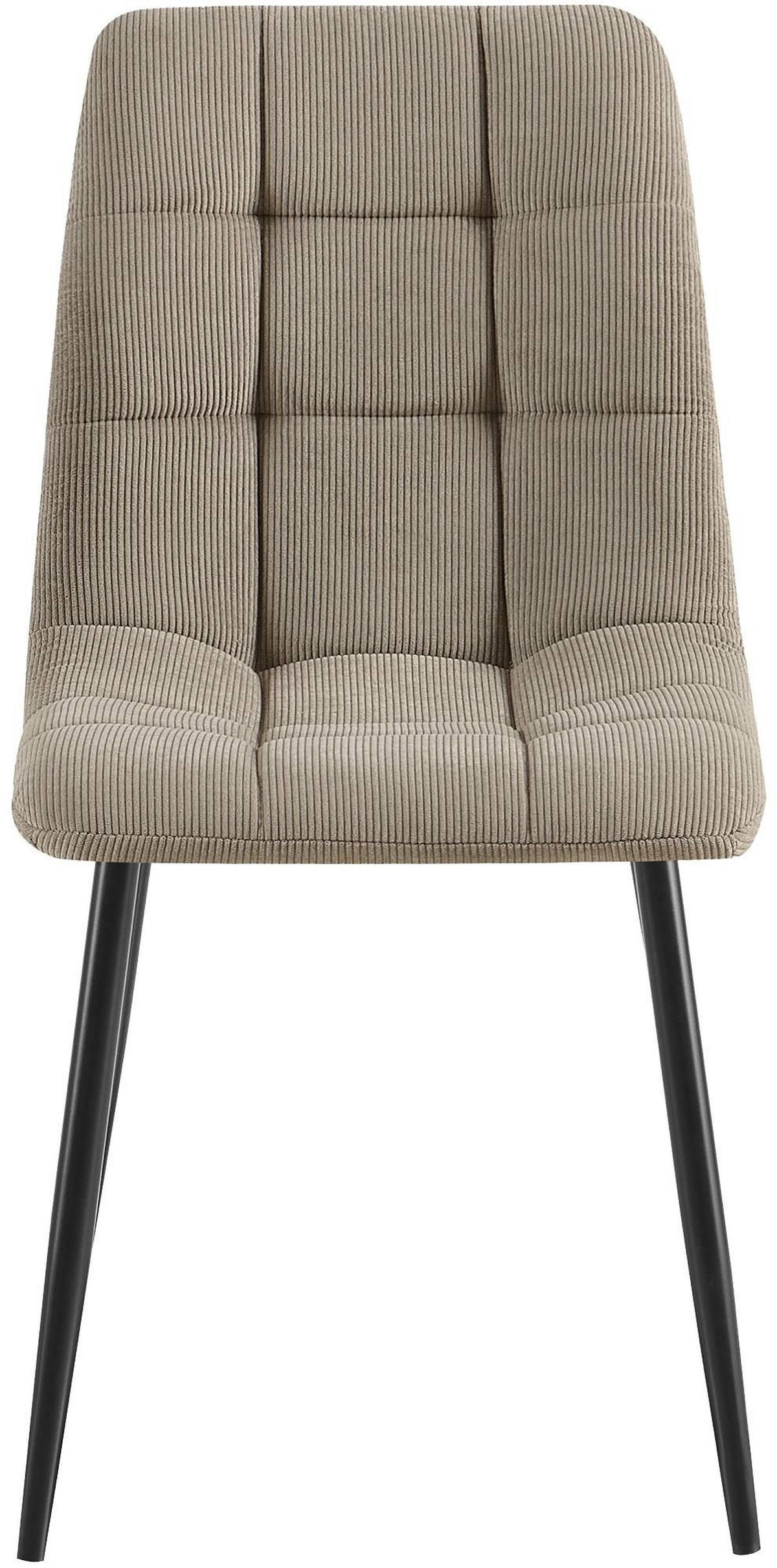 ESSZIMMERSTÜHLE Antibes 2er Set 84x45x55 cm taupe - Taupe, Textil (45/84/55cm) - furnicato