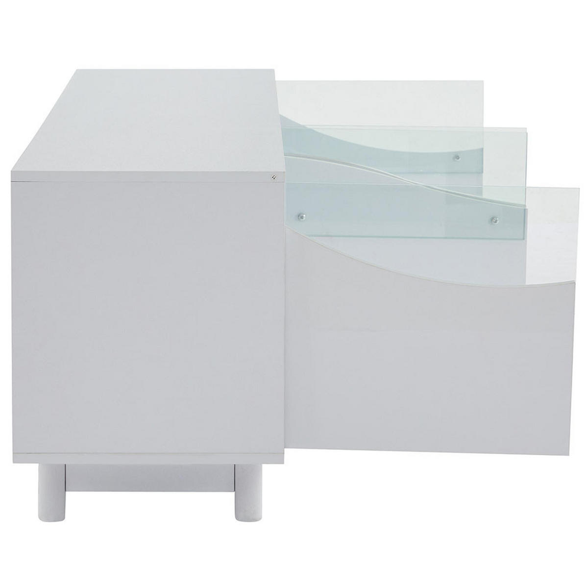 LOWBOARD in weiß，175 x 38 x 51 cm - Weiß, Holz (38/51.2/175cm) - KOMHTOM