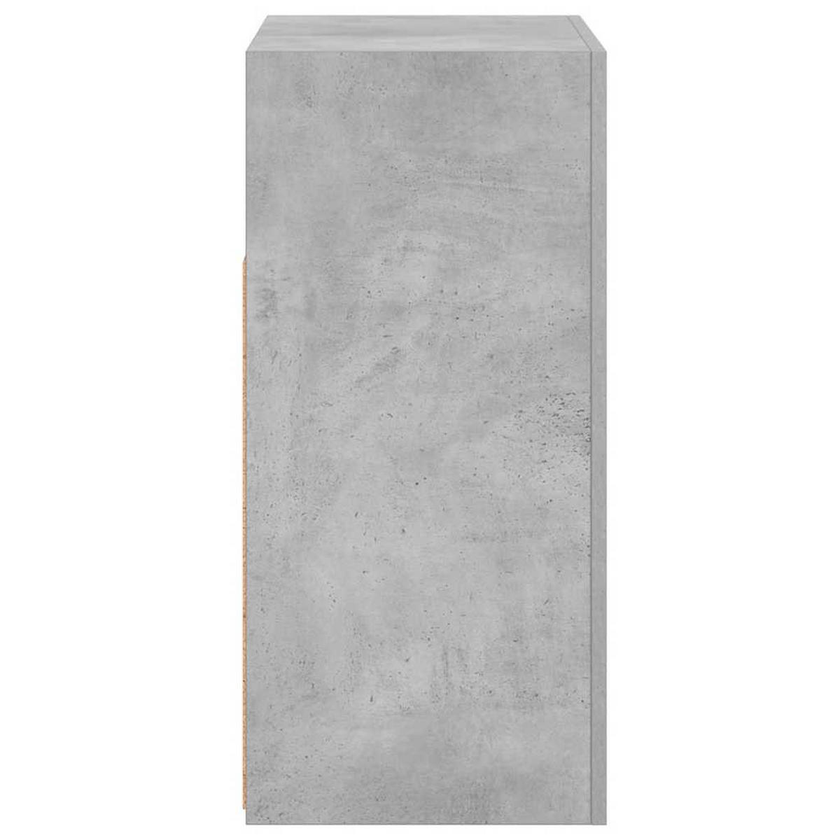SIDEBOARD mit LED-Licht 80/35/75 cm aus Holzwerkstoff Betongrau - Hellgrau, Holz (80/75/35cm) - vidaXL
