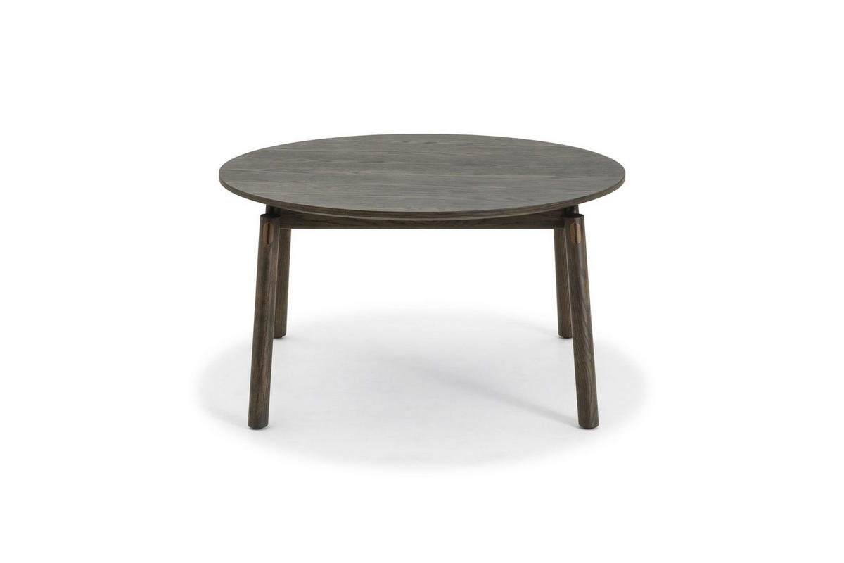 COUCHTISCH Celeste, Braune Massiveiche - Braun, Holz (80/80/43cm) - WOODEK