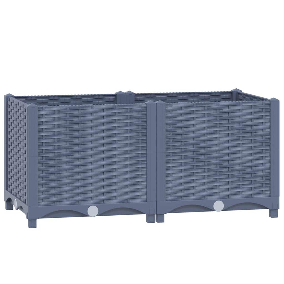 HOCHBEET 80x40x38 cm Polypropylen - Grau, Kunststoff (80/38/40cm)