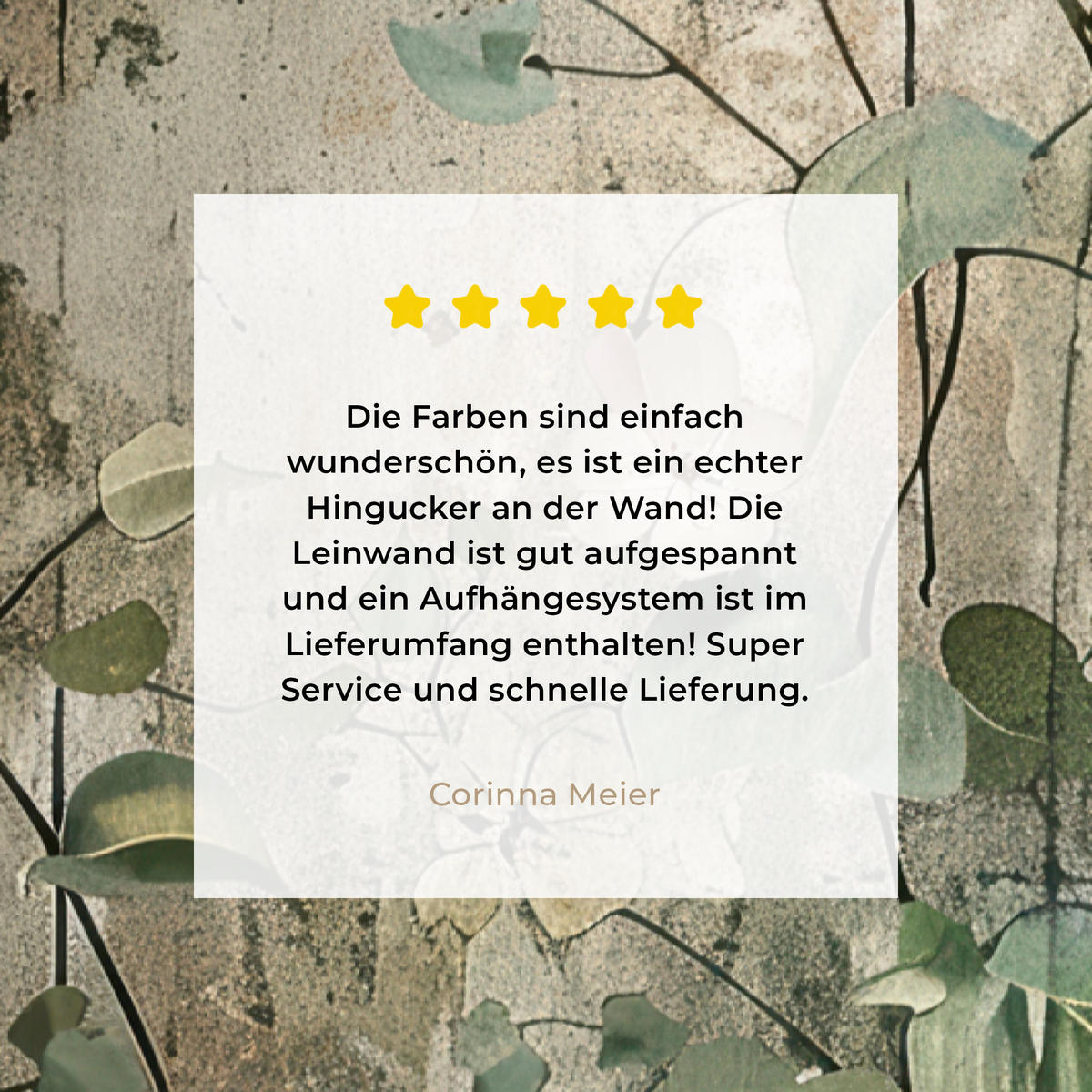 LEINWANDBILD - Blumen - Blätter - Abstrakt - Modern - 80x120 - Wanddeko - Grau, Textil (80/120cm) - MuchoWow