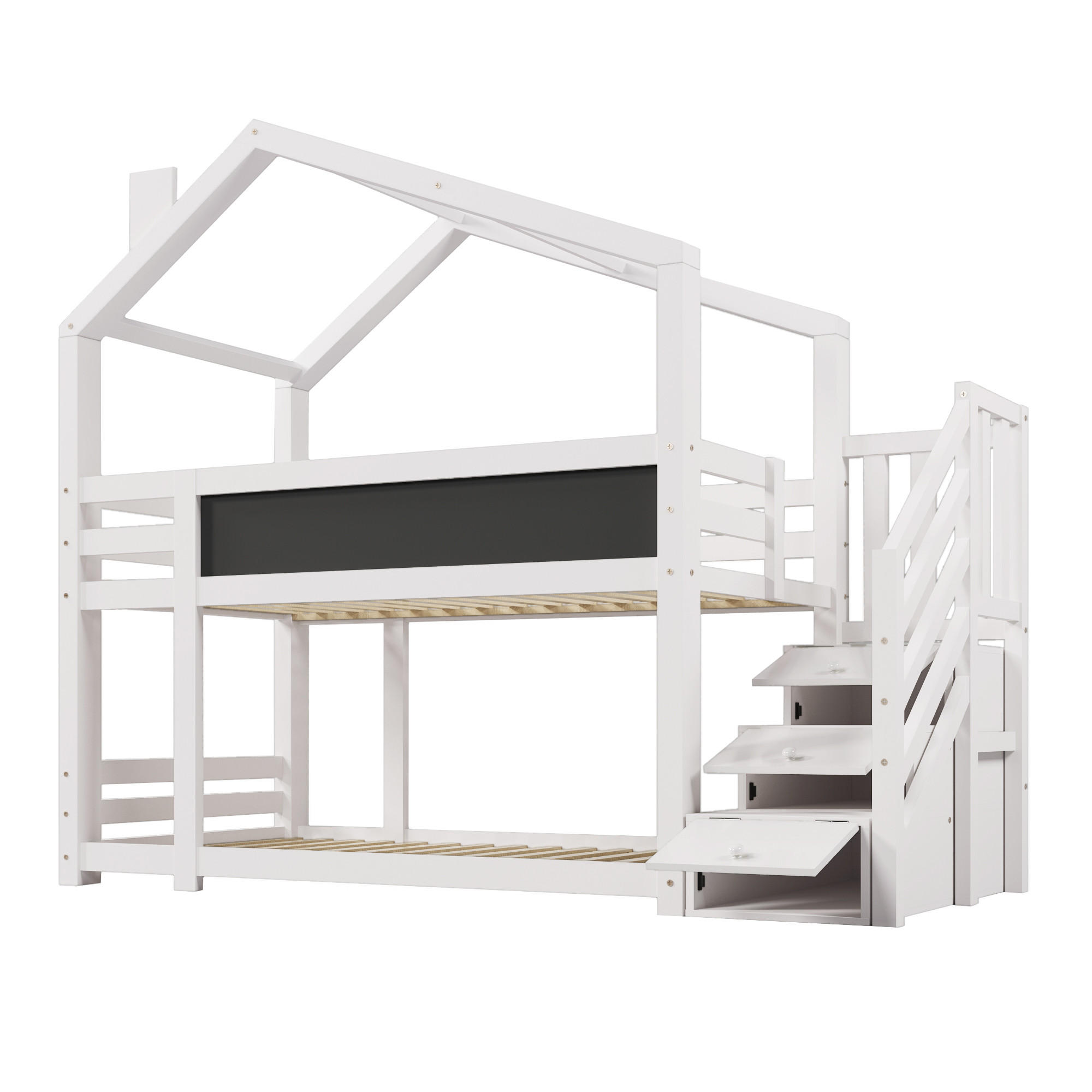 ComfortXL Etagenbett Weiß 90x200 cm