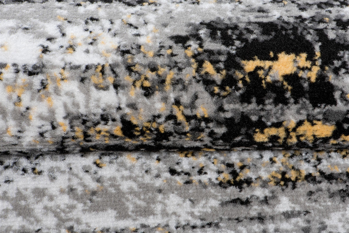 LÄUFER MAYA Schwarz Goldfarben 100/500 cm - Goldfarben, Textil (100/500cm) - Tapiso