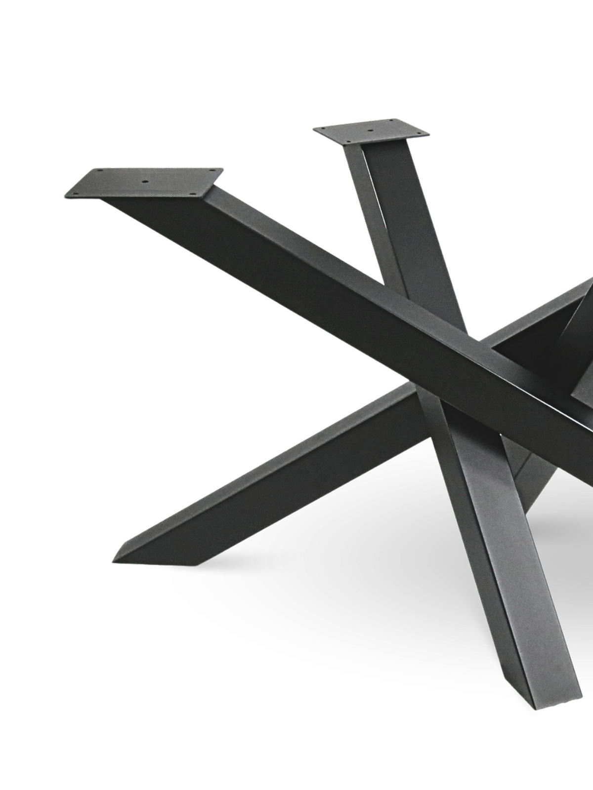 TISCHGESTELL Tiempo Spider Mittelfuß - Schwarz, Metall (70/72/137cm) - holz4home®