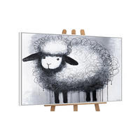 GEMÄLDE Lockige Fantasie Schattenfugenrahmen Weiß 120x80 cm - Weiß, Holz (120/80cm) - YS-art gallery
