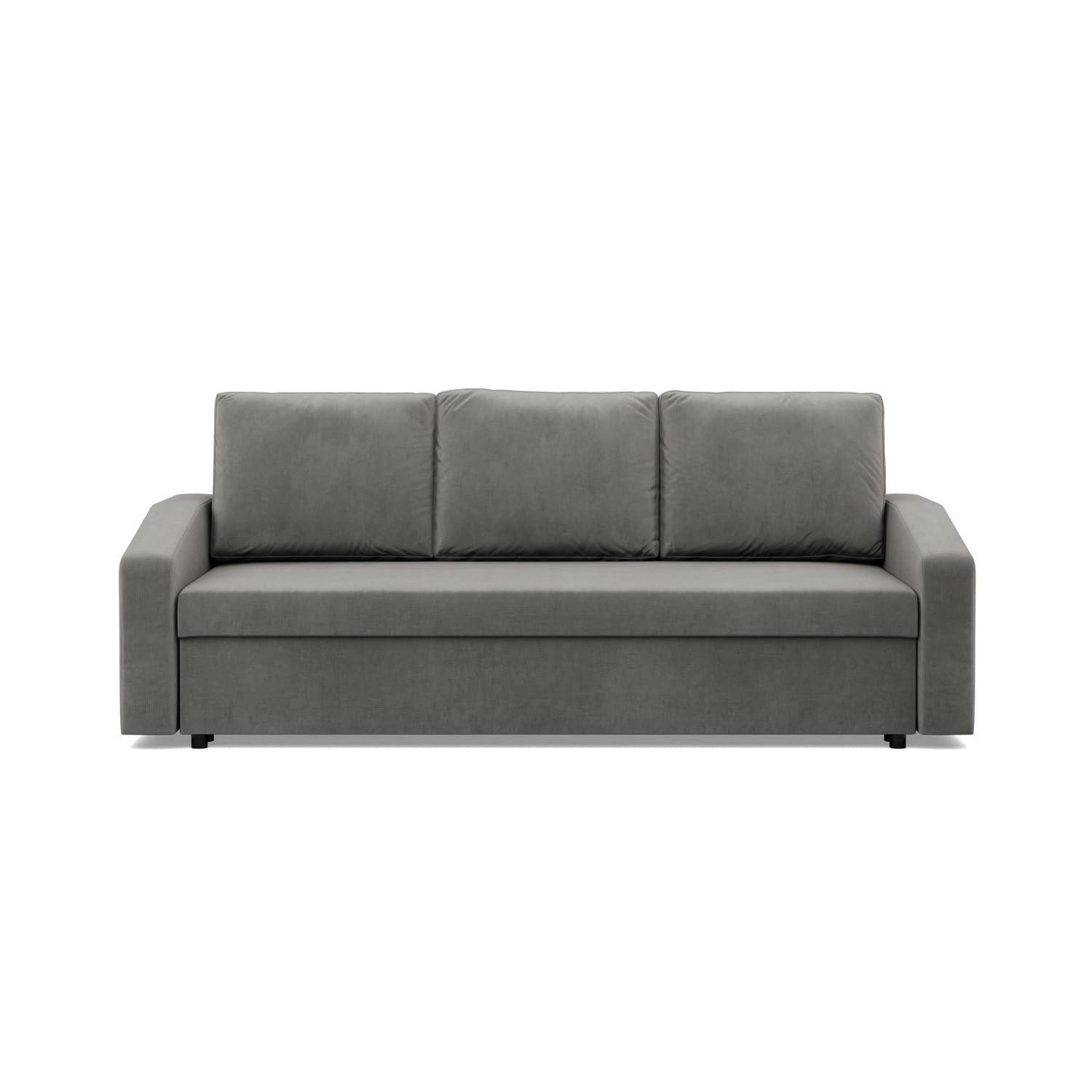 SOFA 3-SITZER MIT SCHLAFFUNKTION NEO, Hellgrau - Grau, Textil (220/92/92cm) - Mebligo