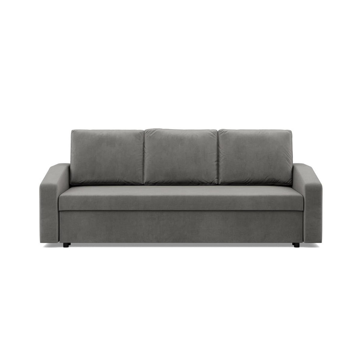 SOFA 3-SITZER MIT SCHLAFFUNKTION NEO, Hellgrau - Grau, Textil (220/92/92cm) - Mebligo