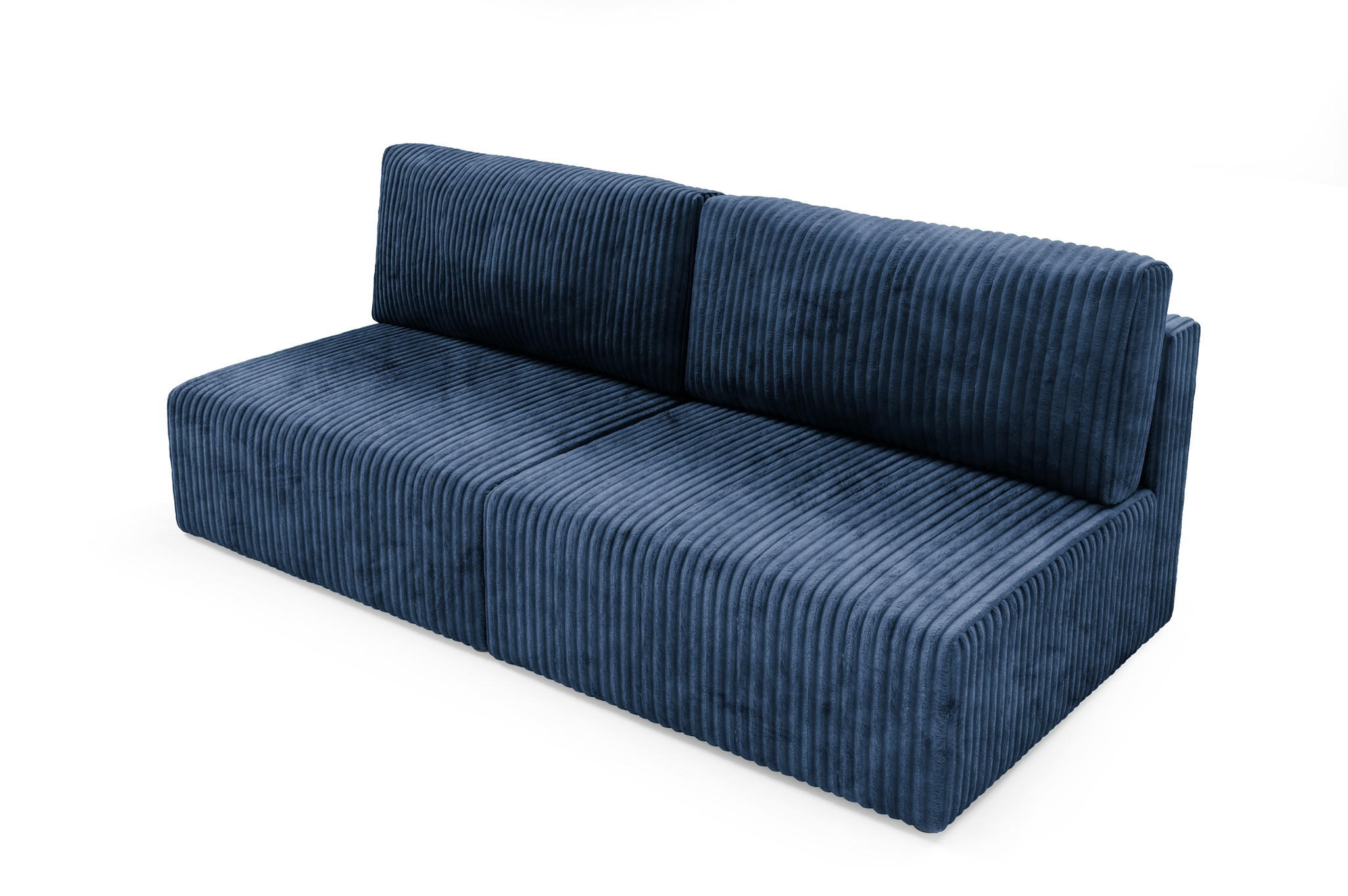 SCHLAFSOFA Natalia Xs - Dunkelblau, Holzwerkstoff/Textil (216/85/105cm) - Fun Möbel