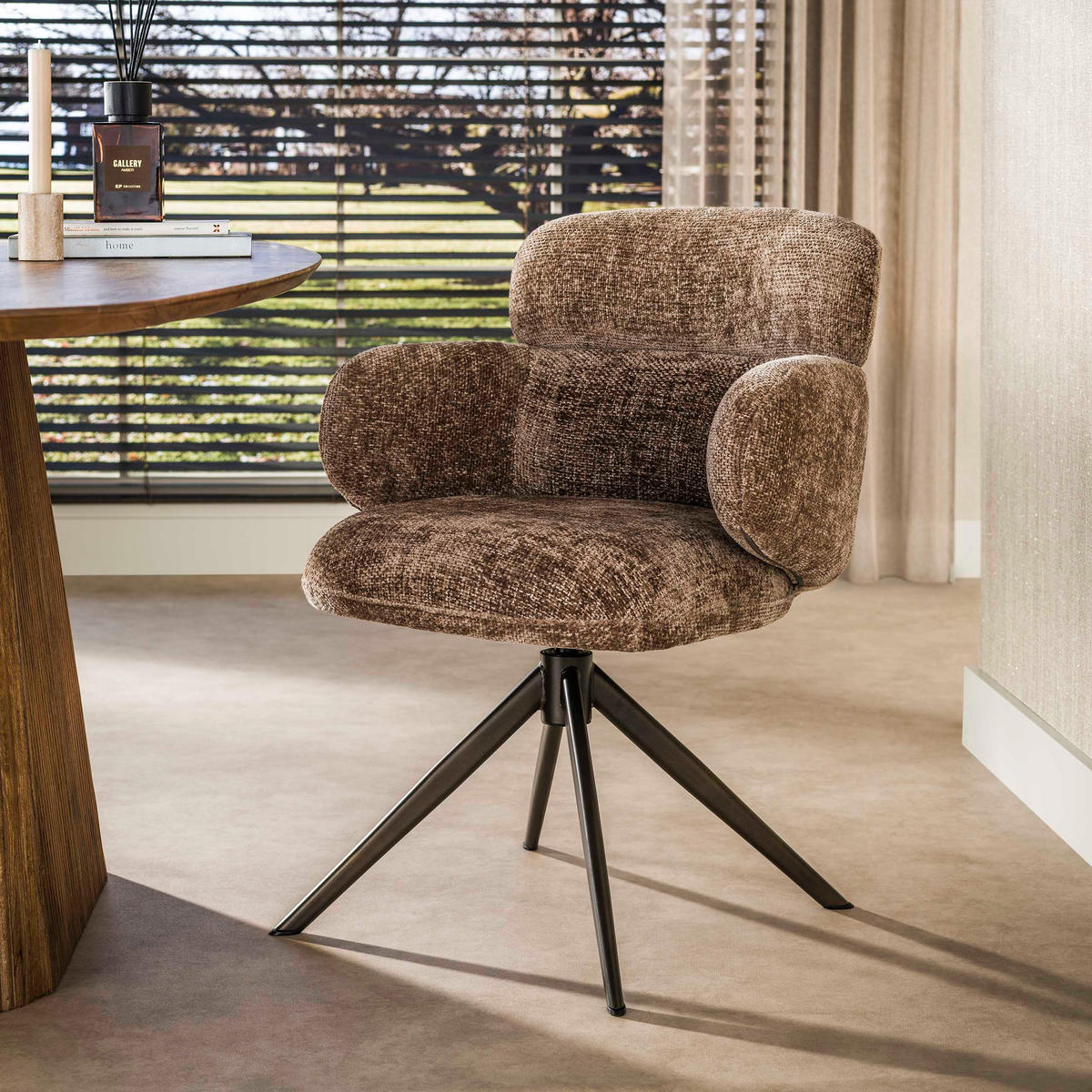 ESSZIMMERSTÜHLE Flex Braun 63/64/83 cm - 2er-Set - Braun, Textil (64/83/63cm) - Hoyz Collection