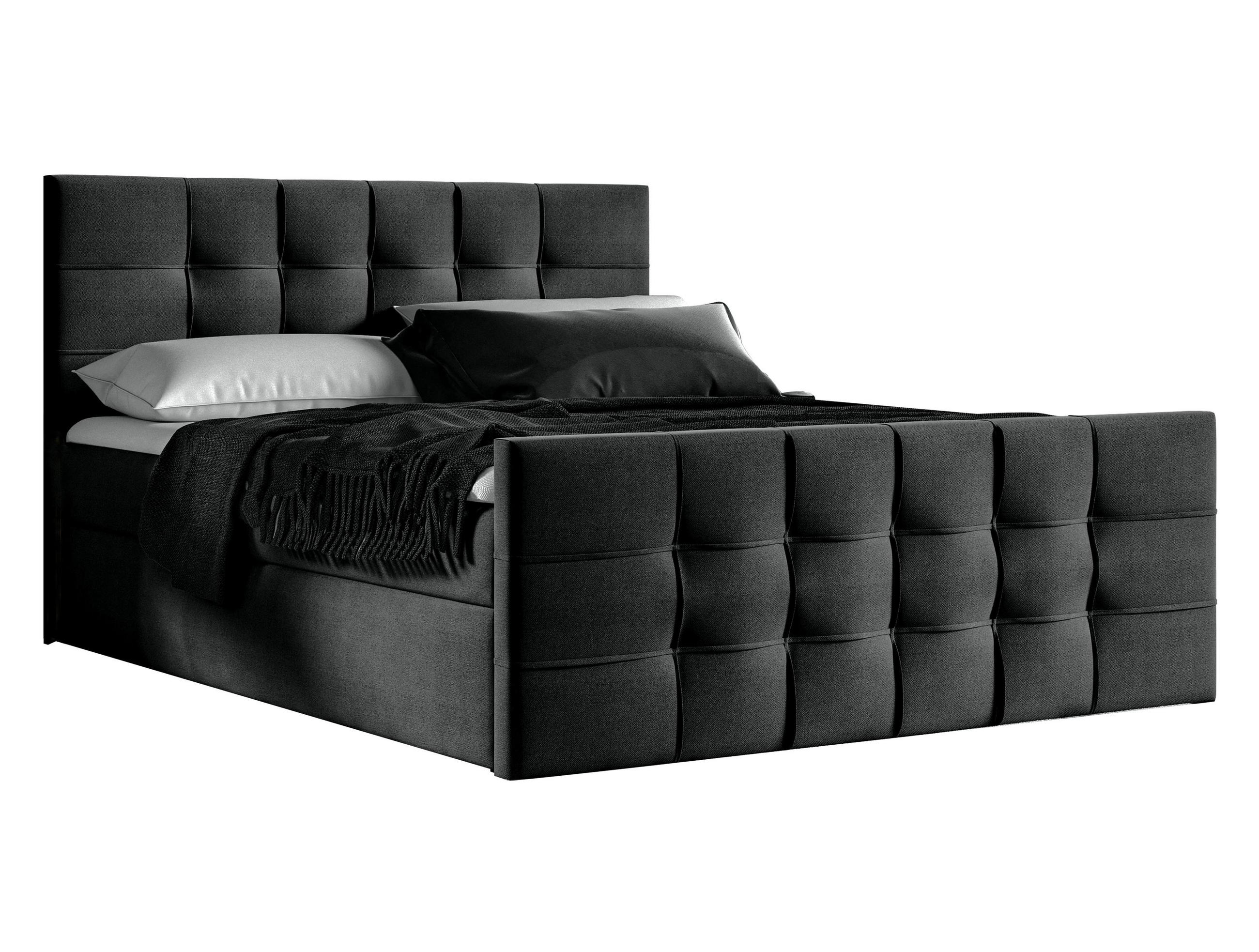 AX Living Boxbett Schwarz 140x200 cm