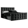 BOXBETT Ambusio 180/200 cm in Schwarz – mit Bettkasten und Topper - Schwarz, Holz/Holzwerkstoff (180/200cm) - AX Living