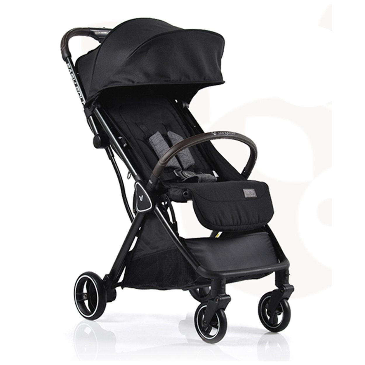 BUGGY easy Fold schwarz Alu Sonnendach verstellbar, faltbar, Korb - Schwarz, Metall (89/43/103cm) - Cangaroo