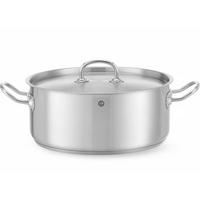 KITCHEN Line Topf mit Deckel, 7,3 l Durchmesser 280 x 120 mm (Höhe) - Hendi 836033 - Edelstahlfarben, Metall (28/28/12cm) - Hendi