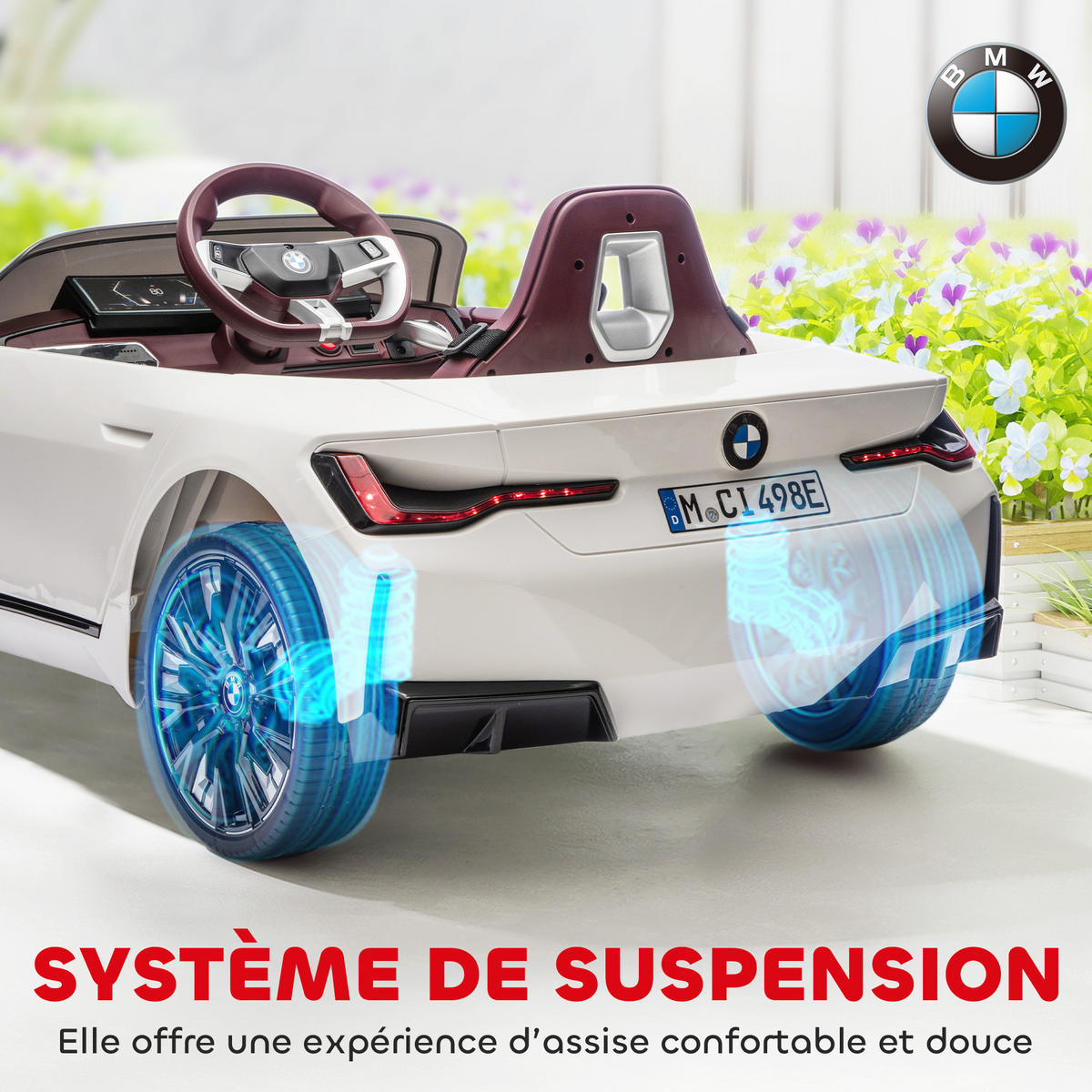 ELEKTRO-KINDERAUTO DE-13160 Fernbedienung Weiß - Weiß, Kunststoff (115/67/45cm) - ComfortXL
