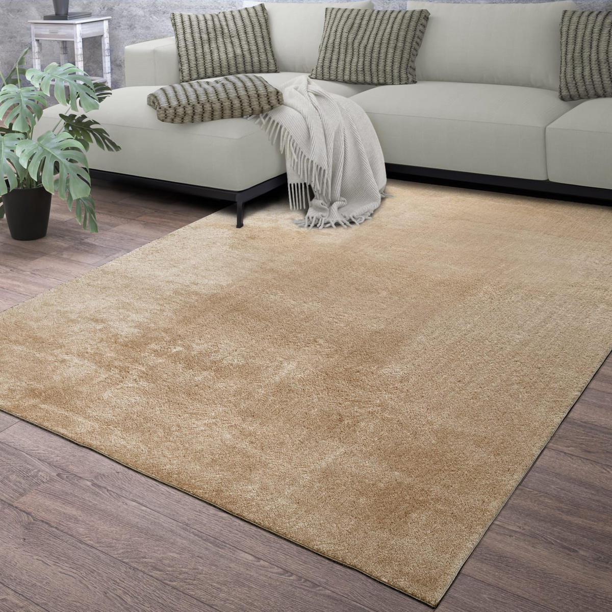 FLACHWEBETEPPICH Dunkel-Beige 240 x 340 cm - Beige, Kunststoff (240/340cm) - TT Home