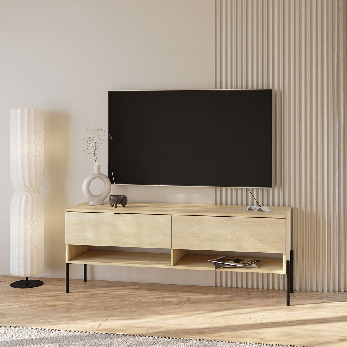 TV-MÖBEL Lucilla Holz - Braun, Holzwerkstoff (140/55/40cm) - Petits-meubles