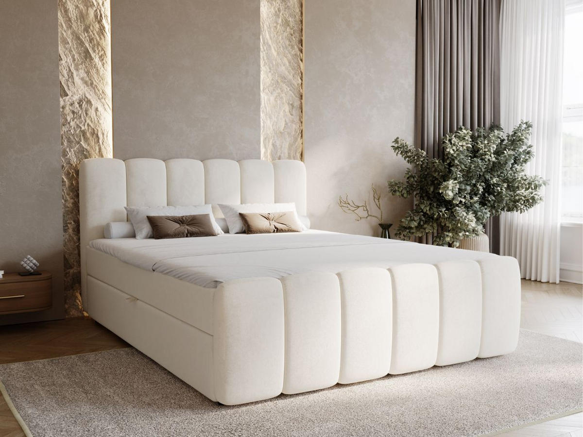 BOXBETT Cloud 180x200 Beige - Beige, Holz/Textil (180/200cm) - Graingold