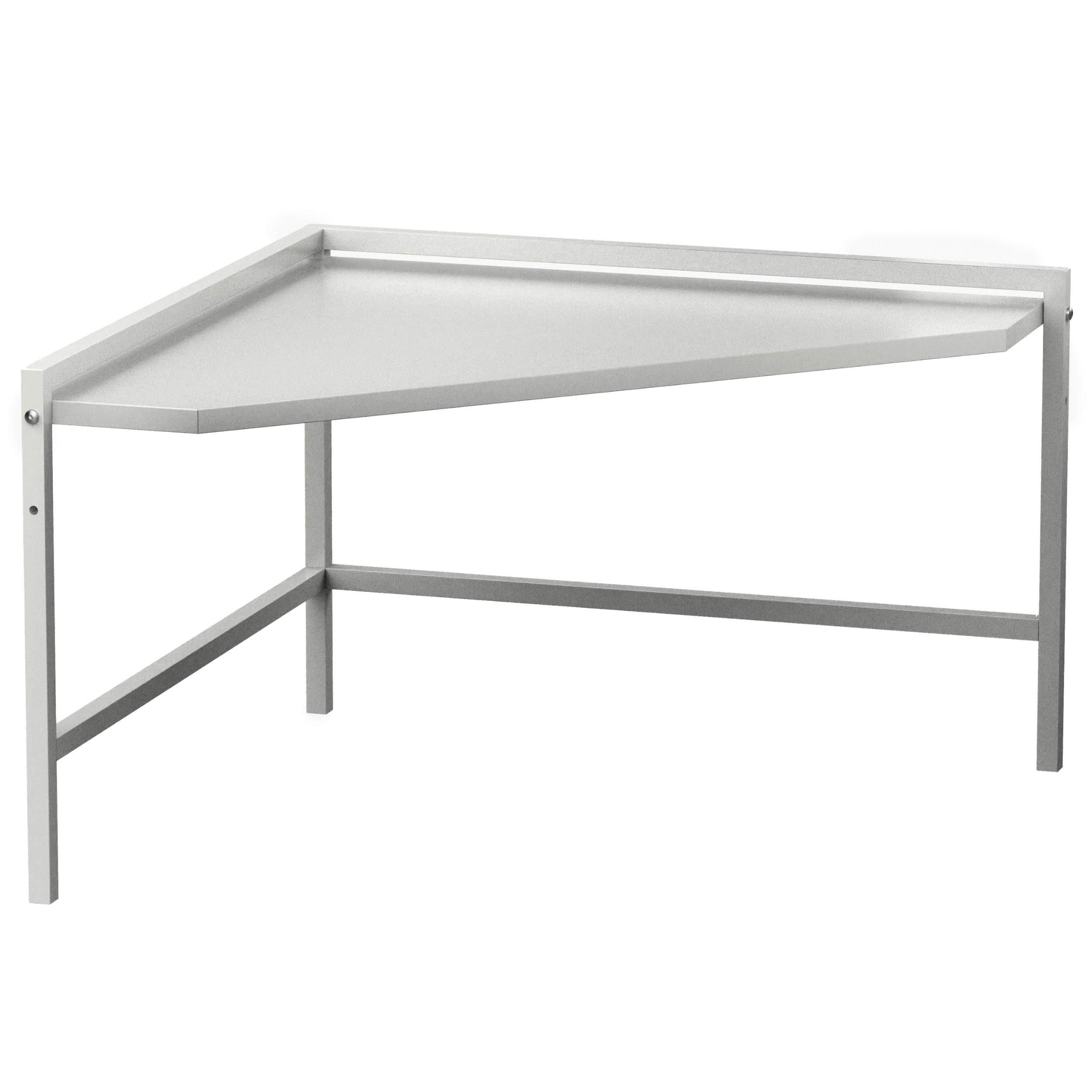 KÜCHENREGAL Ecke 2-stufig Metall Weiß 72/72/46 cm - Weiß, Metall (72/46/72cm) - DanDiBo